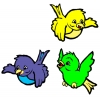 Disegno di Uccellini a colori