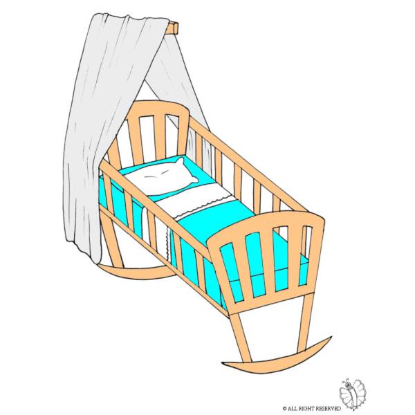 Disegno di culla a colori per bambini disegnidacolorareonline.com Immagini di culle per bambini