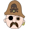 Disegno di Maschera del Pirata a colori