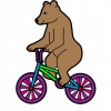 Disegno di L'Orso in Bicicletta a colori Disegno di L'Orso in Bicicletta a colori