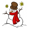 Disegno di Pupazzo di Neve a colori