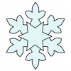 Disegno di Fiocco di Neve a colori