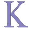 Disegno di Lettera K a colori