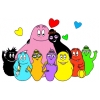 Disegno di Famiglia Barbapapà a colori