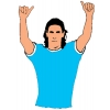 Disegno di Edinson Cavani a colori