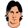 Disegno di Lionel Messi a colori