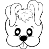 Disegno di Maschera di Cagnolino da colorare Disegno di Maschera di Cagnolino da colorare