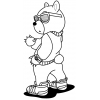 Disegno di Orso Trendy da colorare