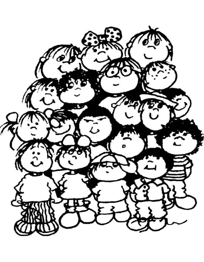 Disegni Di Bambini Del Mondo Da Colorare