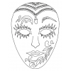 Disegno di Maschera di Carnevale da colorare Disegno di Maschera di Carnevale da colorare