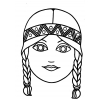 Disegno di Maschera di Indiana da colorare Disegno di Maschera di Indiana da colorare
