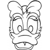 Disegno di Maschera di Paperina da Ritagliare da colorare Disegno di Maschera di Paperina da Ritagliare da colorare