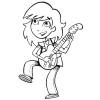 disegno di La Chitarrista Rock da colorare disegno di La Chitarrista Rock da colorare