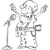 disegno di Cantante con Chitarra da colorare disegno di Cantante con Chitarra da colorare