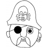 Disegno di Maschera del Pirata da colorare Disegno di Maschera del Pirata da colorare
