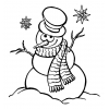 Disegno di Pupazzo di Neve da colorare Disegno di Pupazzo di Neve da colorare