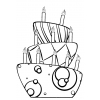disegno di Torta di Compleanno da colorare disegno di Torta di Compleanno da colorare