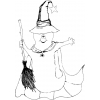 disegno di Fantasma Strega da colorare