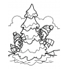 Disegno di Albero di Natale Innevato da colorare Disegno di Albero di Natale Innevato da colorare