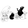 Disegno di Barbapapà con Animali da colorare