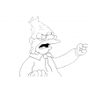 Disegno di Nonno Simpson da colorare