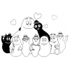 Disegno di Famiglia Barbapapà  da colorare