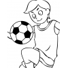 Disegno di Palleggi con Pallone da colorare Disegno di Palleggi con Pallone da colorare