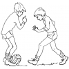 Disegno di Giocare a Calcio da colorare Disegno di Giocare a Calcio da colorare