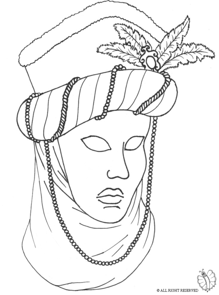 Maschere Del Carnevale Di Venezia Da Colorare