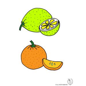 Disegno di Agrumi a colori