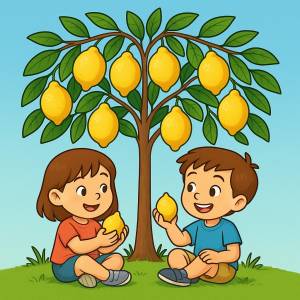 Disegno di Albero di Limoni a colori