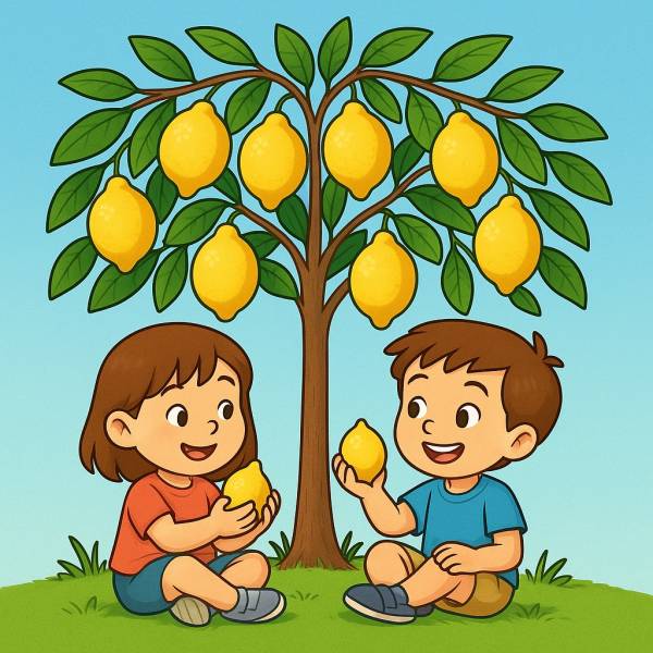 Disegno di Albero di Limoni a colori