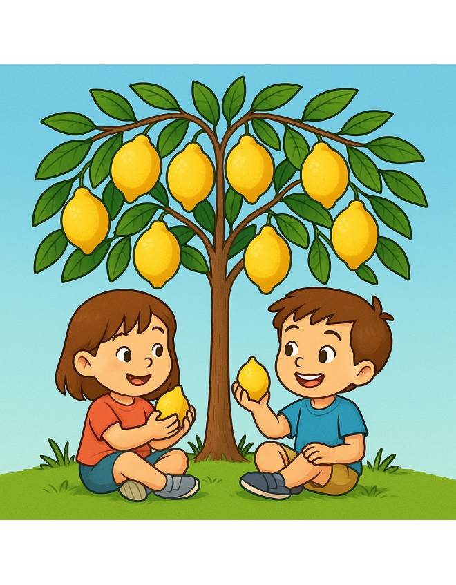 disegno di Albero di Limoni a colori