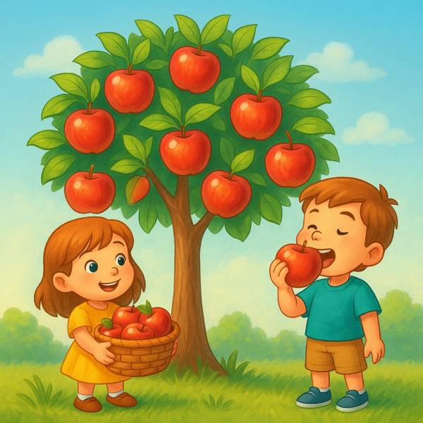 Disegno di L' Albero delle Mele a colori