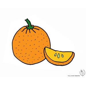 Disegno di Arancia a colori