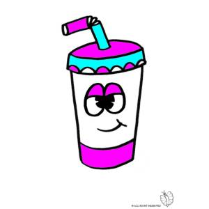 Disegno di Bibita con Cannuccia a colori