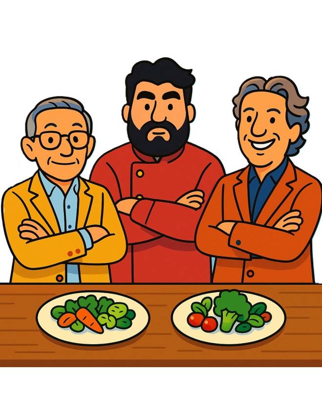 disegno di Piatti Vegetariani e Chef Famosi a colori