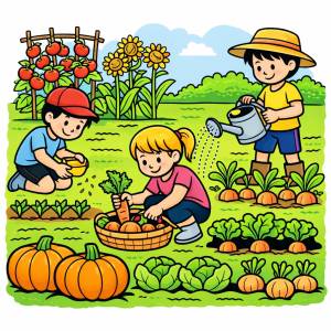 Disegno di Coltivare un Orto a colori