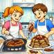 Disegno di Coppia che Cucina dei Pancake a colori
