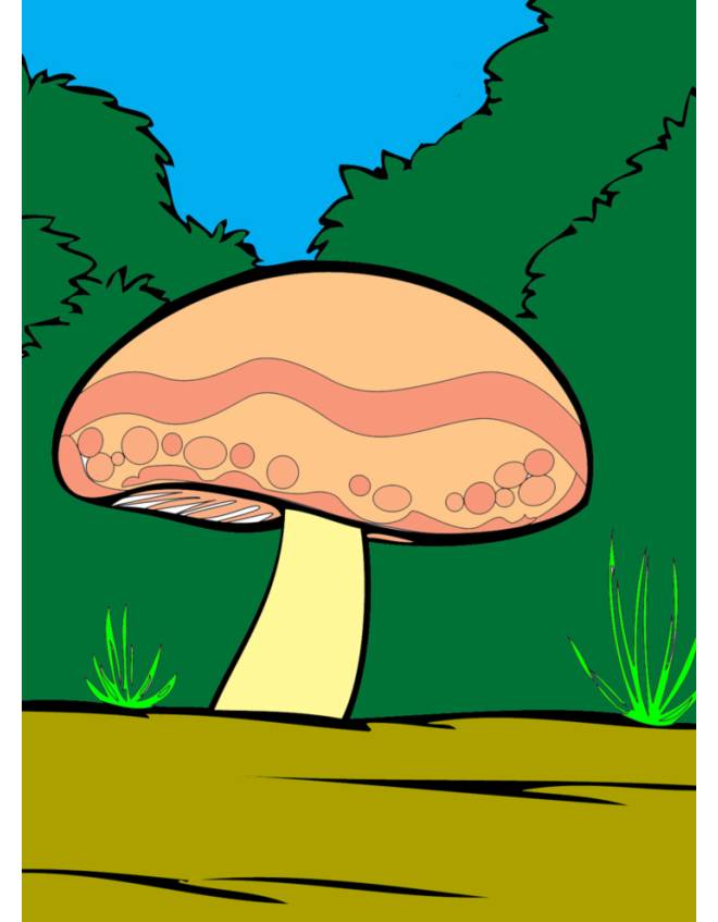 disegno di Fungo nel Bosco a colori