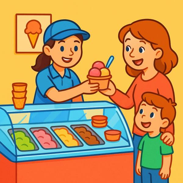 Disegno di Gelateria a colori