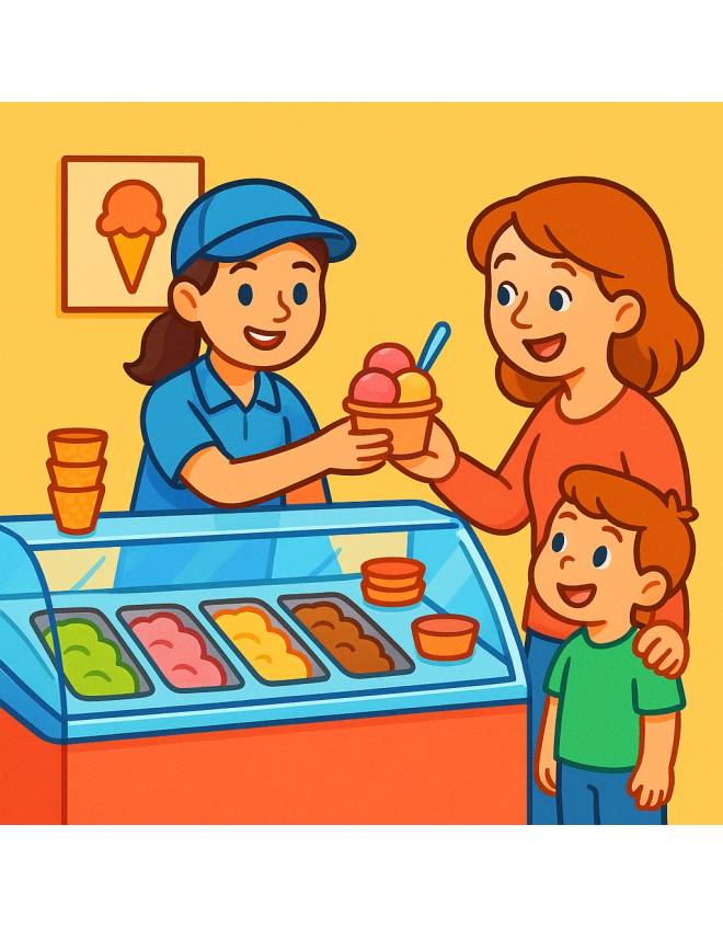 disegno di Gelateria  a colori