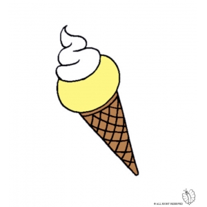 Disegno di Gelato a Cono a colori