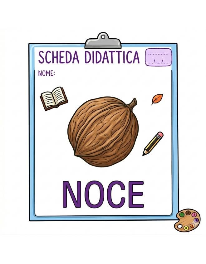 disegno di La Noce Scheda Didattica  a colori
