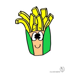 Disegno di Patatine  a colori