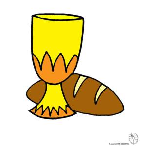 Disegno di Il Pane e il Vino a colori