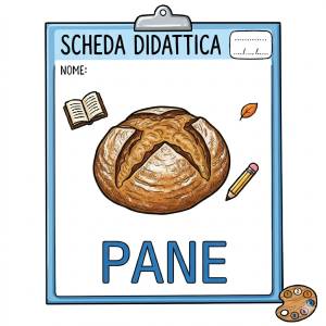 Disegno di Il Pane Scheda Didattica  a colori
