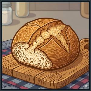 Disegno di Pane sulla Tavola  a colori