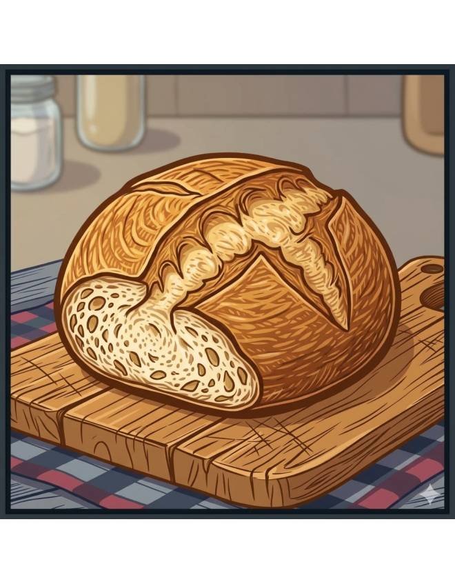 disegno di Pane sulla Tavola  a colori