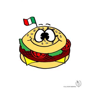Disegno di Panino Hamburger a colori